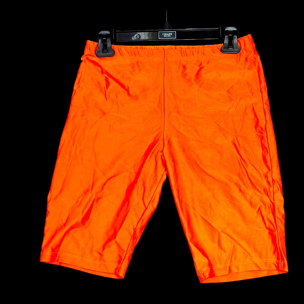 Orange spandex fashion nova biker shorts size L
